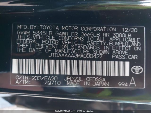 Photo 8 VIN: JTDAAAAA3MA000427 - TOYOTA MIRAI 