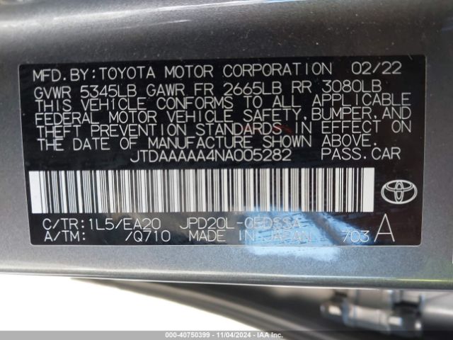 Photo 8 VIN: JTDAAAAA4NA005282 - TOYOTA MIRAI 