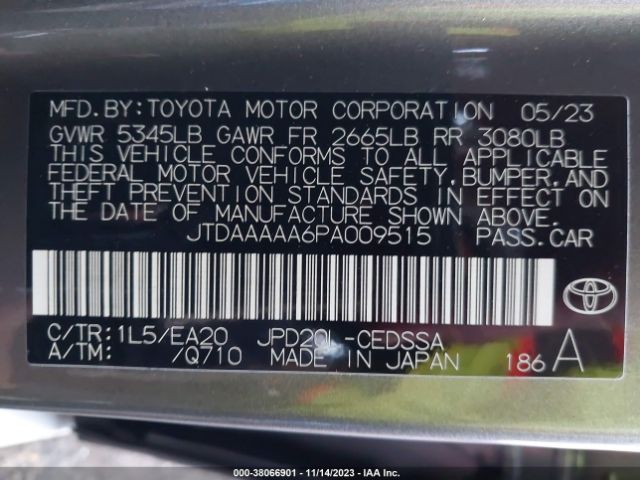 Photo 8 VIN: JTDAAAAA6PA009515 - TOYOTA MIRAI 