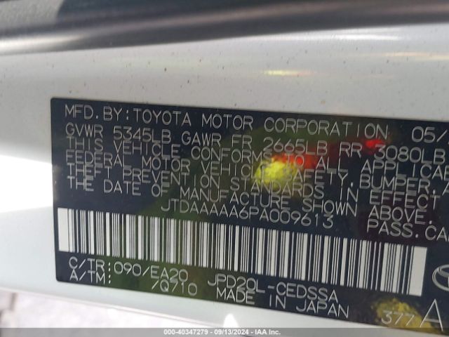 Photo 8 VIN: JTDAAAAA6PA009613 - TOYOTA MIRAI 