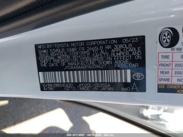 Photo 8 VIN: JTDAAAAA6PA009627 - TOYOTA MIRAI 