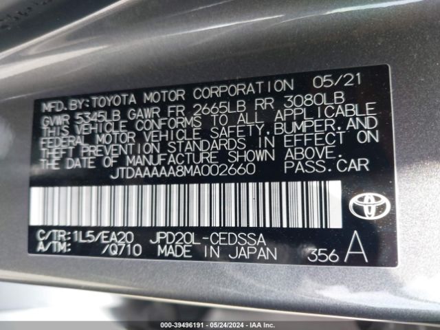 Photo 8 VIN: JTDAAAAA8MA002660 - TOYOTA MIRAI 