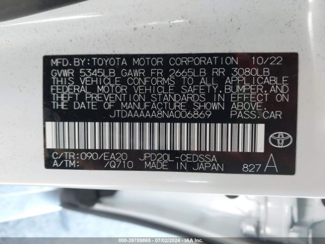 Photo 8 VIN: JTDAAAAA8NA006869 - TOYOTA MIRAI 