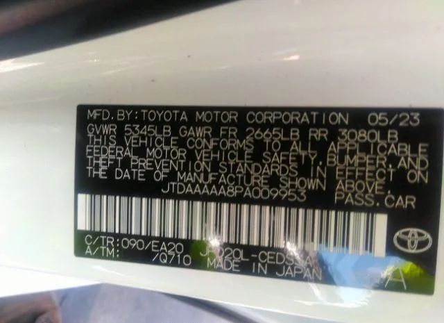 Photo 8 VIN: JTDAAAAA8PA009953 - TOYOTA MIRAI 