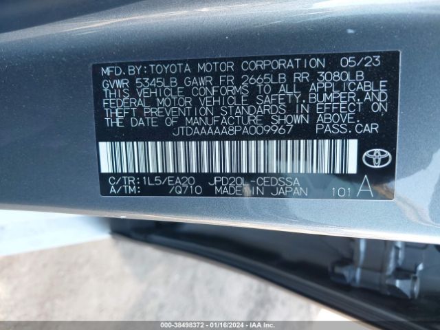 Photo 8 VIN: JTDAAAAA8PA009967 - TOYOTA MIRAI 