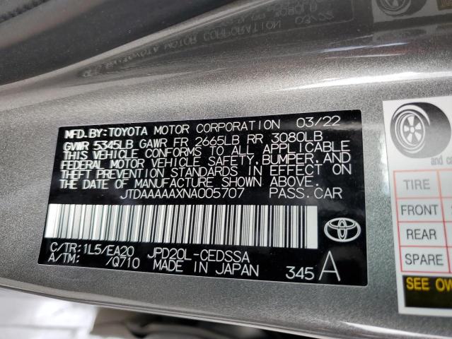 Photo 11 VIN: JTDAAAAAXNA005707 - TOYOTA MIRAI LE 