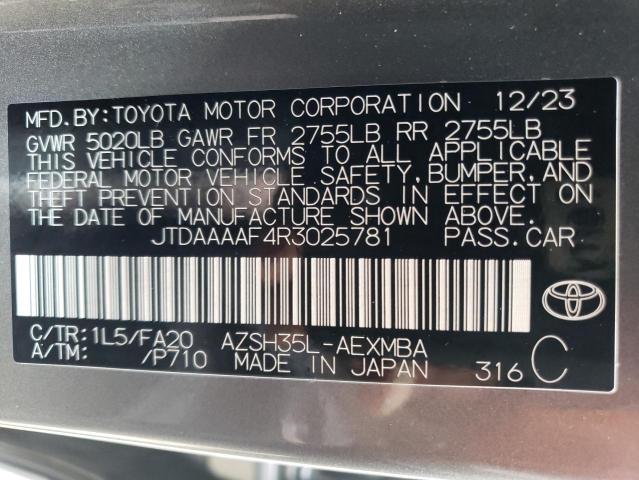 Photo 12 VIN: JTDAAAAF4R3025781 - TOYOTA CROWN XLE 