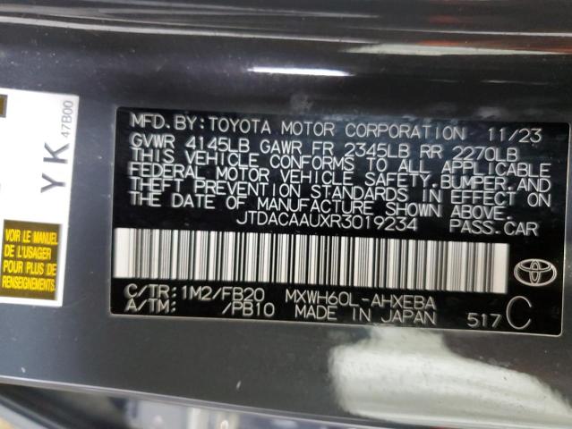 Photo 11 VIN: JTDACAAUXR3019234 - TOYOTA PRIUS LE 