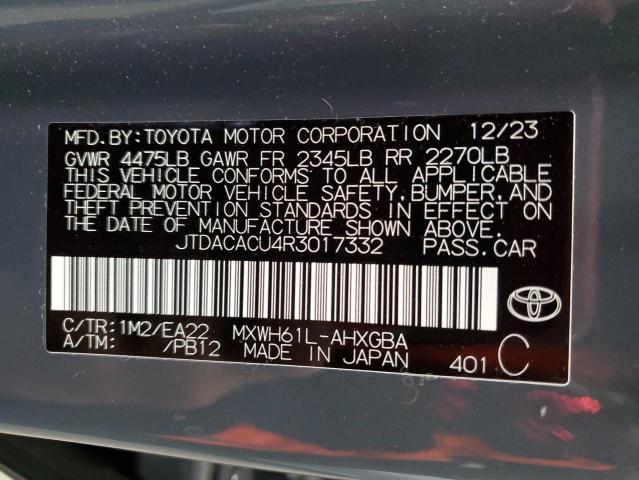 Photo 11 VIN: JTDACACU4R3017332 - TOYOTA PRIUS PRIM 