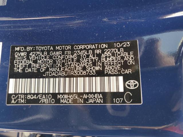 Photo 11 VIN: JTDADABU1R3008733 - TOYOTA PRIUS 