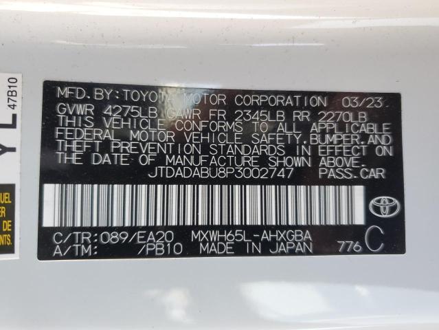 Photo 11 VIN: JTDADABU8P3002747 - TOYOTA PRIUS PRIM 