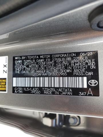 Photo 11 VIN: JTDAFAAF0P3002965 - TOYOTA CROWN PLAT 