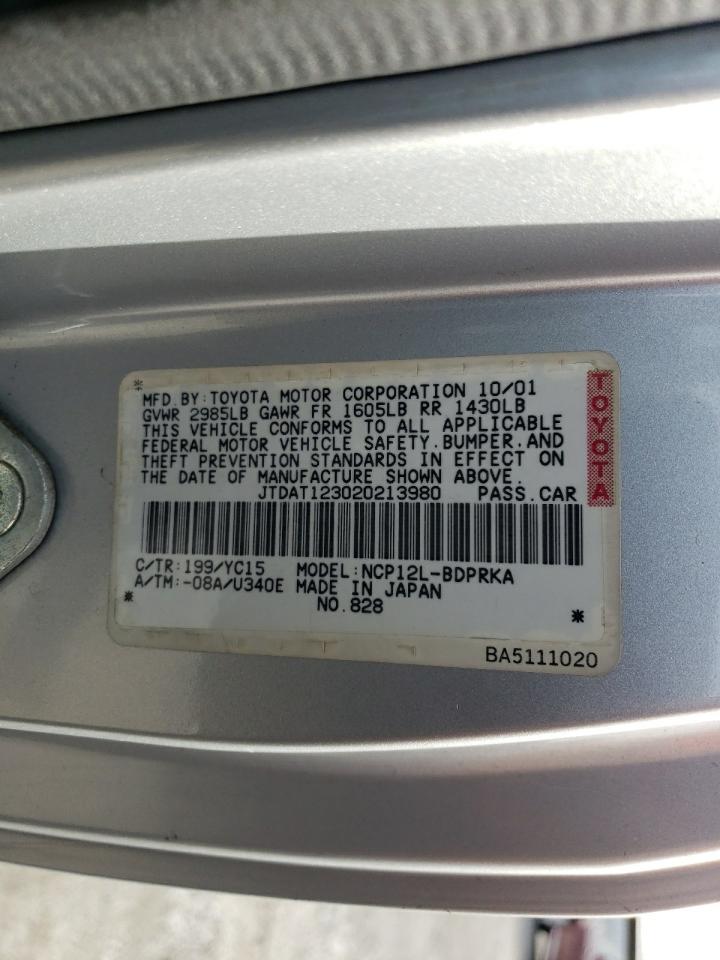 Photo 11 VIN: JTDAT123020213980 - TOYOTA ECHO 