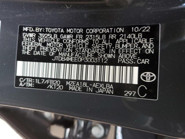 Photo 11 VIN: JTDB4MEE0P3003112 - TOYOTA COROLLA LE 