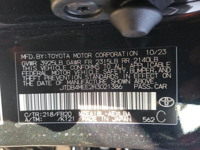 Photo 11 VIN: JTDB4MEE2R3021386 - TOYOTA COROLLA LE 