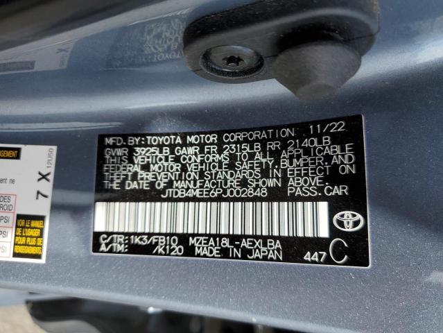 Photo 12 VIN: JTDB4MEE6PJ002848 - TOYOTA COROLLA LE 