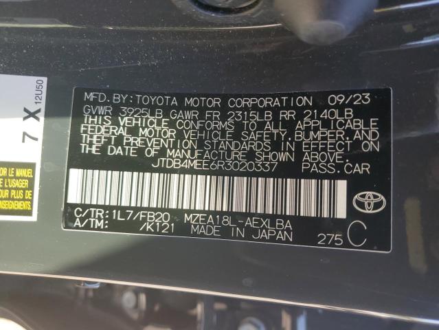 Photo 11 VIN: JTDB4MEE6R3020337 - TOYOTA COROLLA LE 