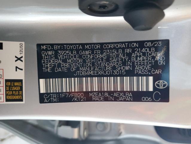 Photo 11 VIN: JTDB4MEEXRJ013015 - TOYOTA COROLLA 