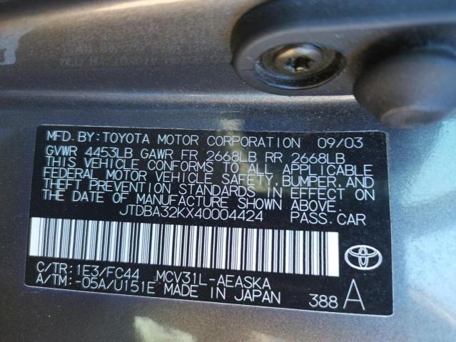 Photo 9 VIN: JTDBA32KX40004424 - TOYOTA CAMRY SE 