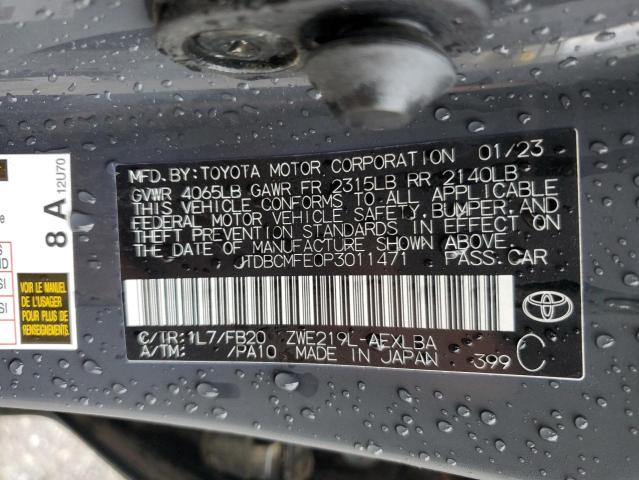 Photo 12 VIN: JTDBCMFE0P3011471 - TOYOTA COROLLA 