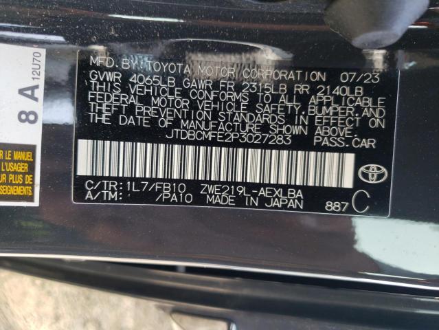 Photo 12 VIN: JTDBCMFE2P3027283 - TOYOTA COROLLA LE 