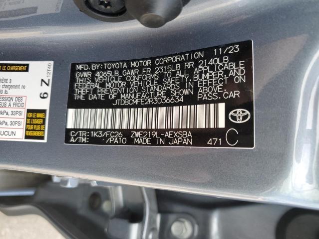 Photo 11 VIN: JTDBCMFE2R3036634 - TOYOTA COROLLA LE 