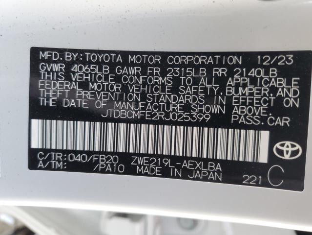 Photo 11 VIN: JTDBCMFE2RJ025399 - TOYOTA COROLLA LE 