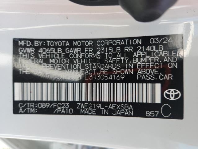 Photo 11 VIN: JTDBCMFE3R3054169 - TOYOTA COROLLA SE 