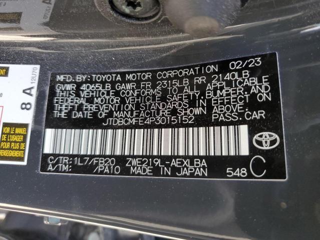 Photo 11 VIN: JTDBCMFE4P3015152 - TOYOTA COROLLA 