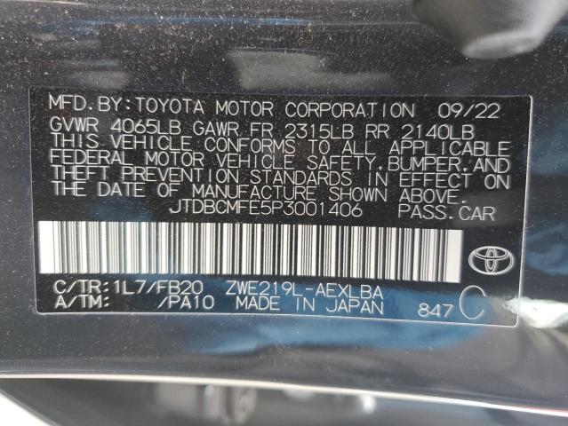 Photo 11 VIN: JTDBCMFE5P3001406 - TOYOTA COROLLA LE 