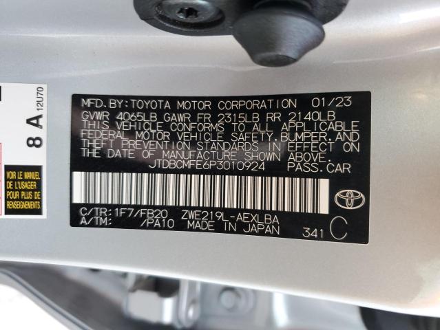 Photo 12 VIN: JTDBCMFE6P3010924 - TOYOTA COROLLA LE 