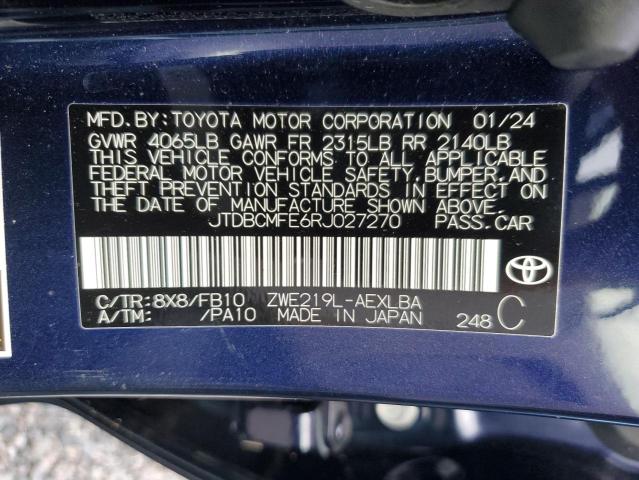 Photo 12 VIN: JTDBCMFE6RJ027270 - TOYOTA COROLLA LE 