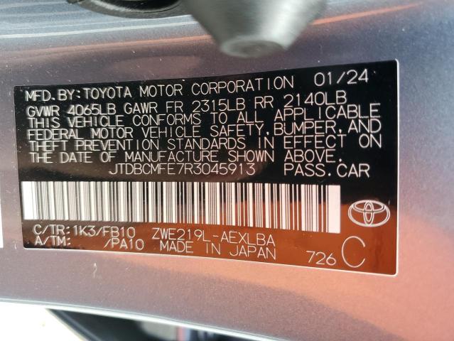 Photo 12 VIN: JTDBCMFE7R3045913 - TOYOTA COROLLA LE 