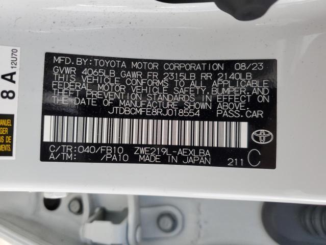 Photo 11 VIN: JTDBCMFE8RJ018554 - TOYOTA COROLLA LE 