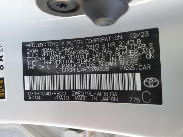 Photo 11 VIN: JTDBCMFEXR3039328 - TOYOTA COROLLA LE 