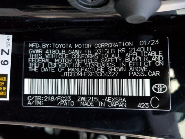 Photo 11 VIN: JTDBDMHEXP3004327 - TOYOTA COROLLA 