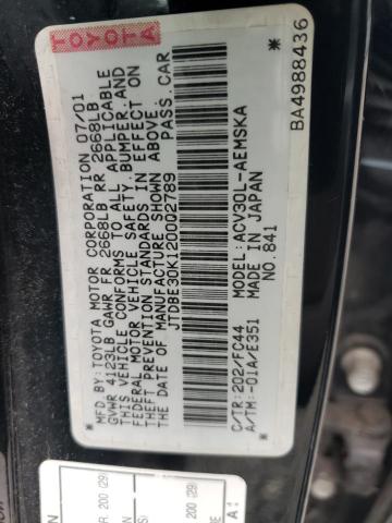 Photo 11 VIN: JTDBE30K120002789 - TOYOTA CAMRY LE 