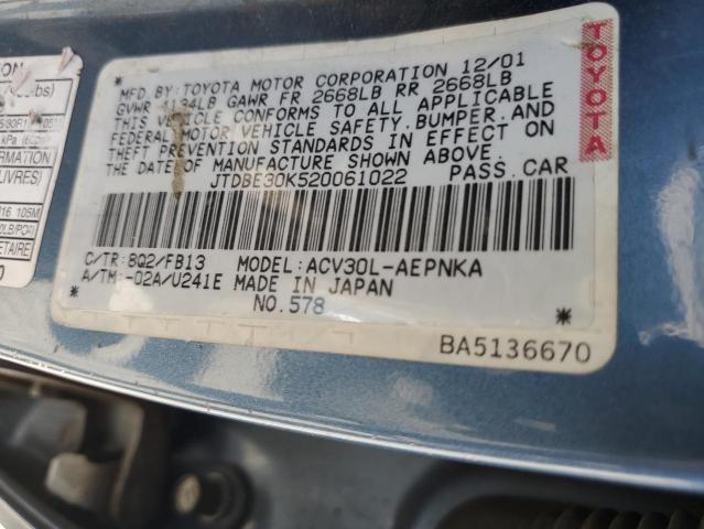 Photo 11 VIN: JTDBE30K520061022 - TOYOTA CAMRY 