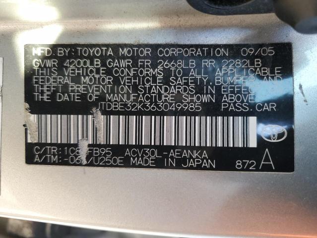 Photo 11 VIN: JTDBE32K363049985 - TOYOTA CAMRY 