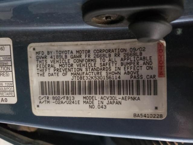 Photo 11 VIN: JTDBE32K530156114 - TOYOTA CAMRY LE A 