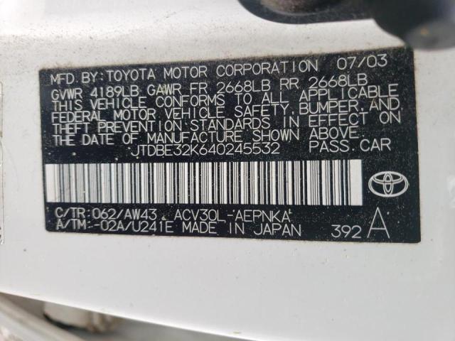 Photo 9 VIN: JTDBE32K640245532 - TOYOTA CAMRY LE 