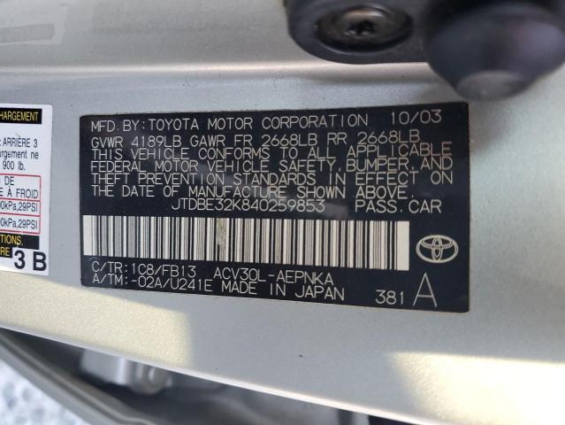 Photo 12 VIN: JTDBE32K840259853 - TOYOTA CAMRY 