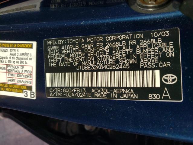 Photo 11 VIN: JTDBE32K840262445 - TOYOTA CAMRY 