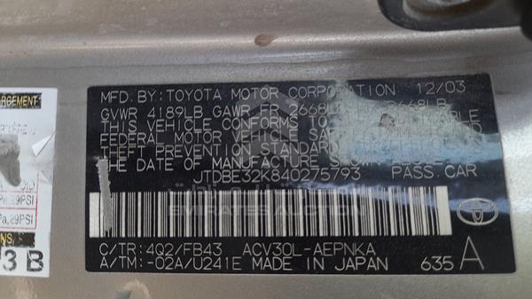 Photo 3 VIN: JTDBE32K840275793 - TOYOTA CAMRY 