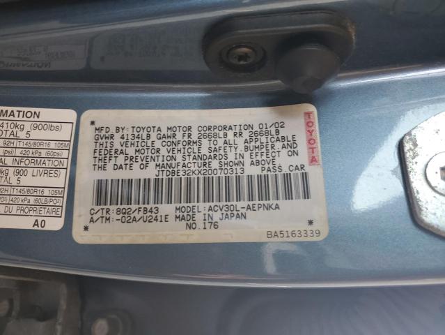 Photo 11 VIN: JTDBE32KX20070313 - TOYOTA CAMRY LE 