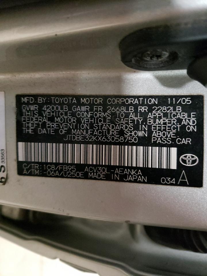 Photo 12 VIN: JTDBE32KX63058750 - TOYOTA CAMRY 