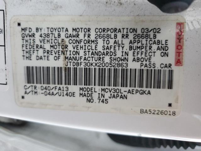 Photo 11 VIN: JTDBF30KX20052863 - TOYOTA CAMRY 