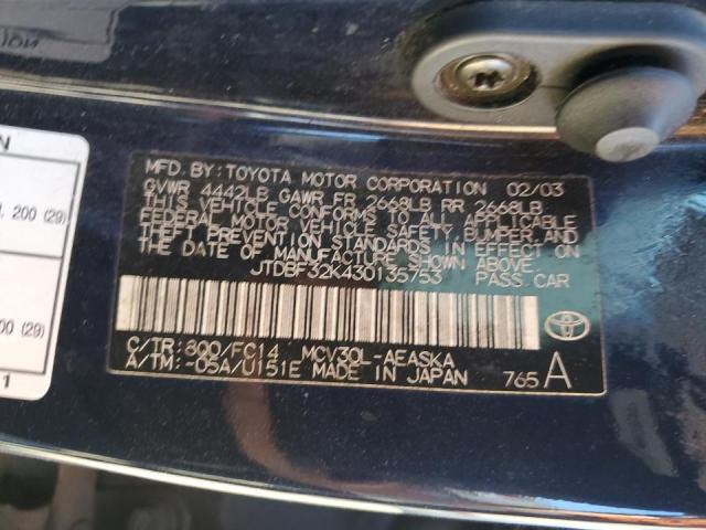 Photo 11 VIN: JTDBF32K430135753 - TOYOTA CAMRY LE 