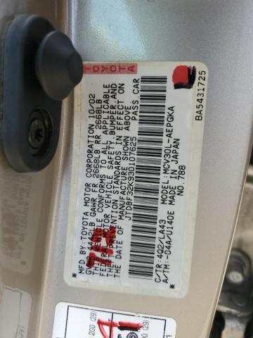 Photo 12 VIN: JTDBF32K930107625 - TOYOTA CAMRY LE 