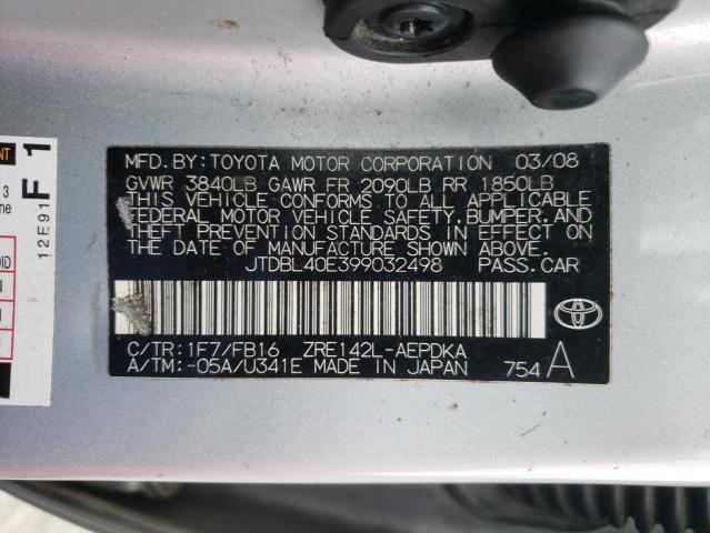 Photo 11 VIN: JTDBL40E399032498 - TOYOTA COROLLA BA 